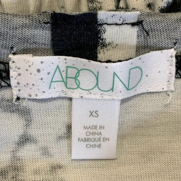 Abound Women's Short Cap Sleeve Raw Edge Crew‎ Neck T Shirt Mini Dress SZ XS NWT - Picture 7 of 11